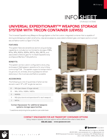 SPACESAVER - Universal Expeditionary Weapons Storage System - SYSTEMCENTER