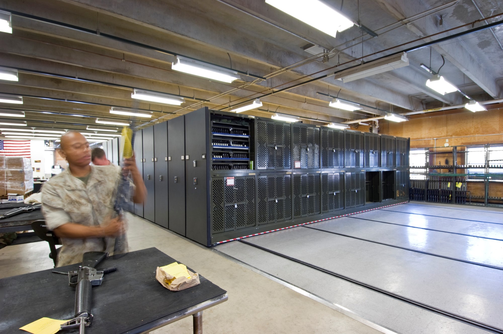 SYSTEMCENTER Spacesaver weapons racks and weapons