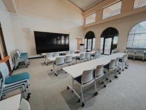 Classroom with Chairs and Tables